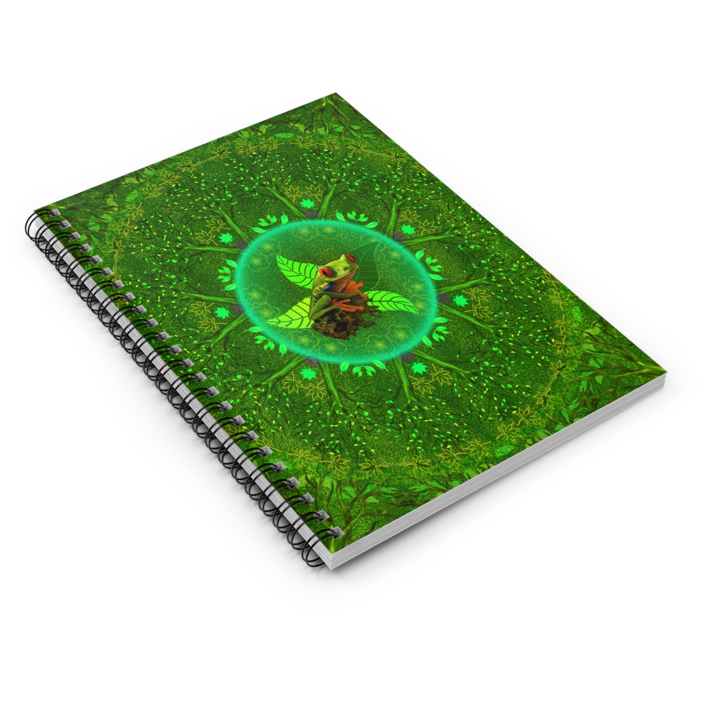 Frog Medicine Mandala Spiral Notebook - Ruled Line