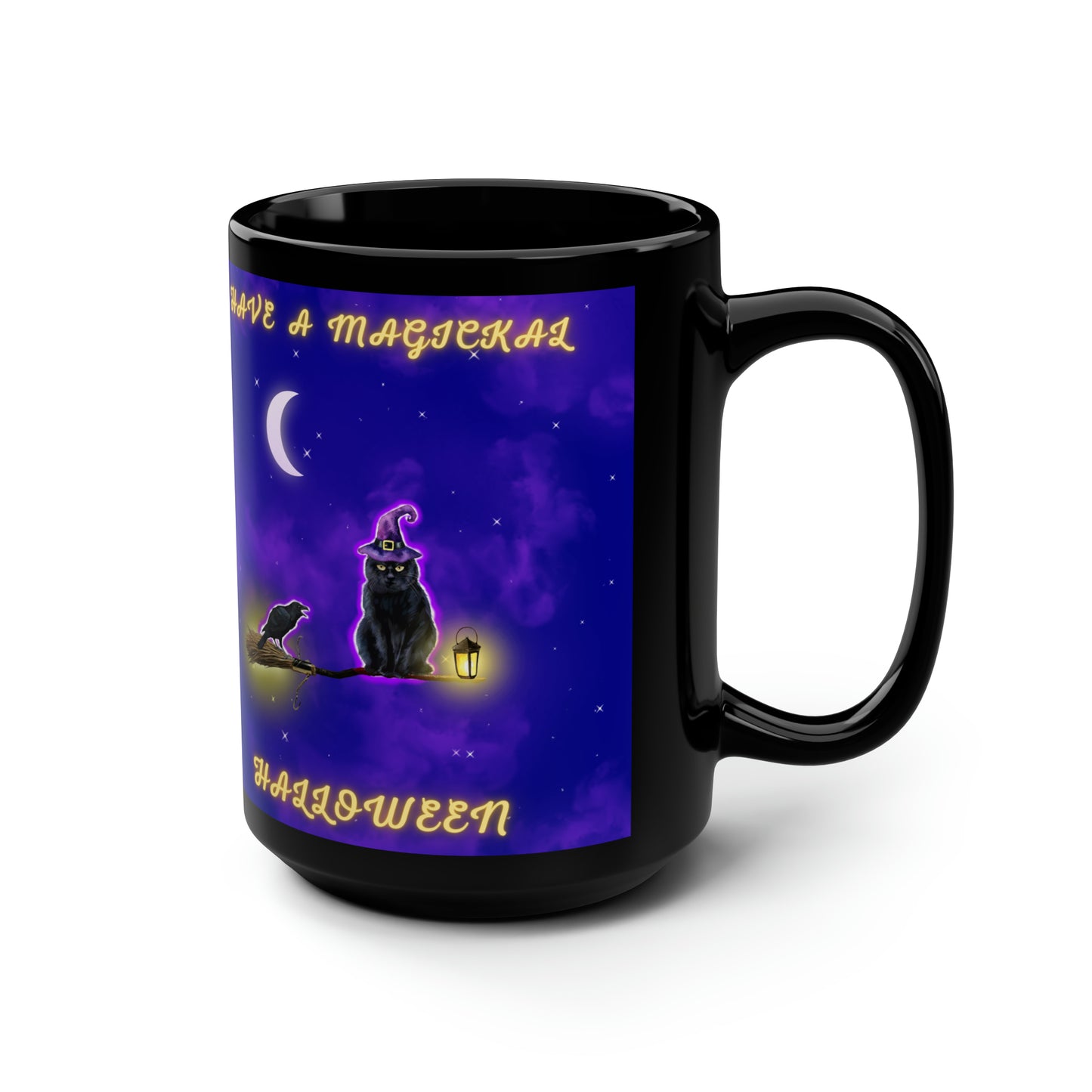 Have a Magickal Halloween Black Halloween Mug, 15oz