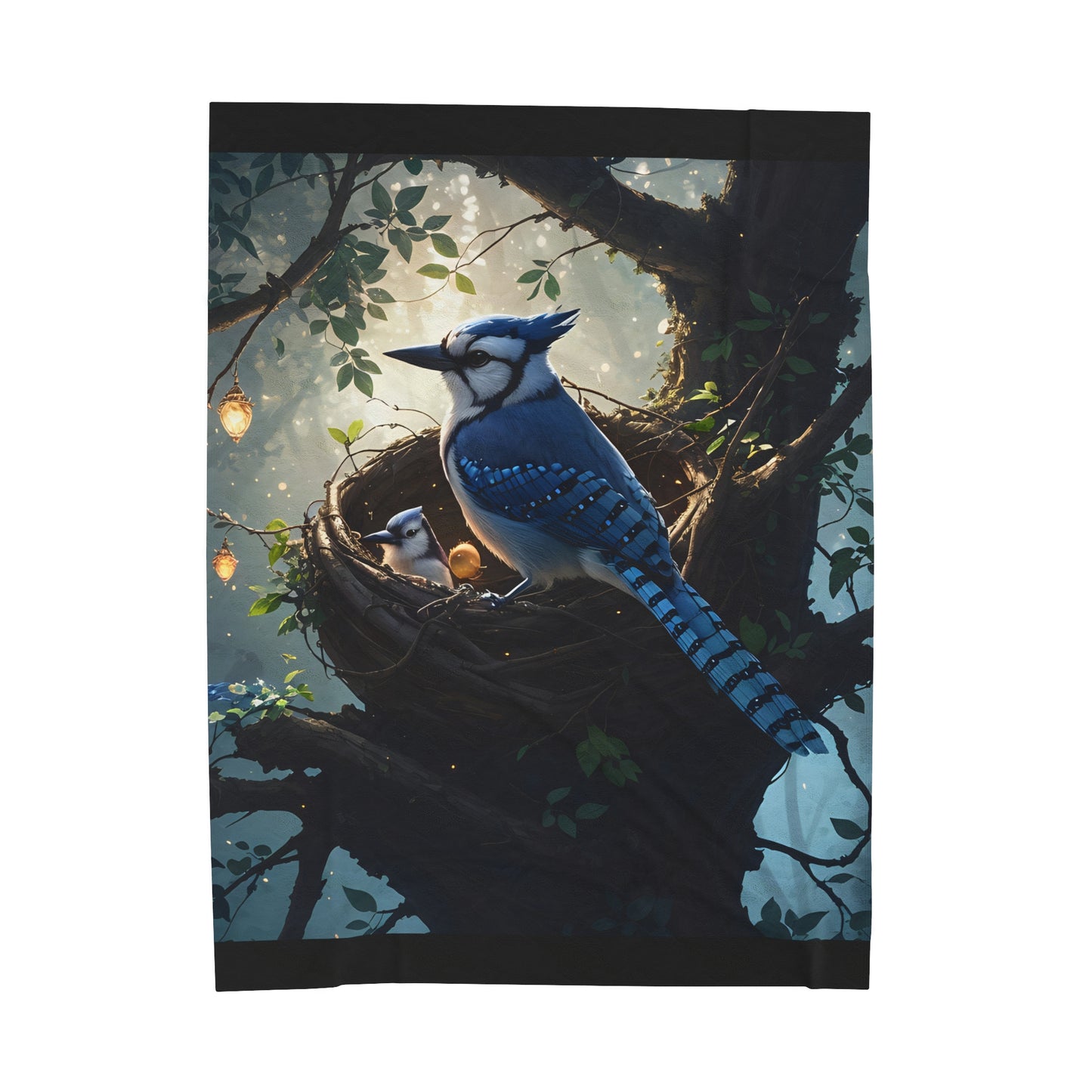 Bluejay Nest, Plush Blanket