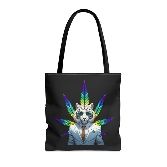 White Tiger 420 Themed, Tote Bag