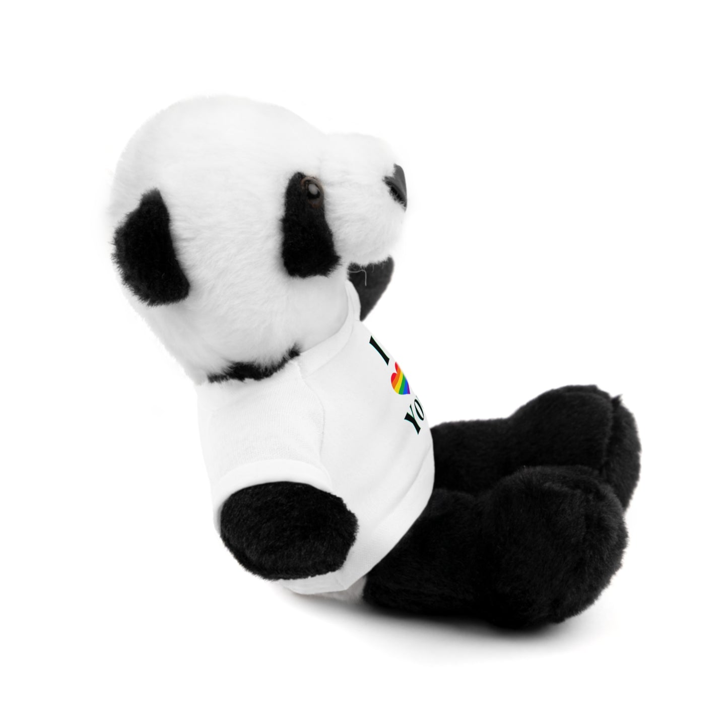 I Heart You Kids Cute Stuffed Animals with Tee; Panda, Sheep, Bunny, Lion, Jaguar, Teddy Bear