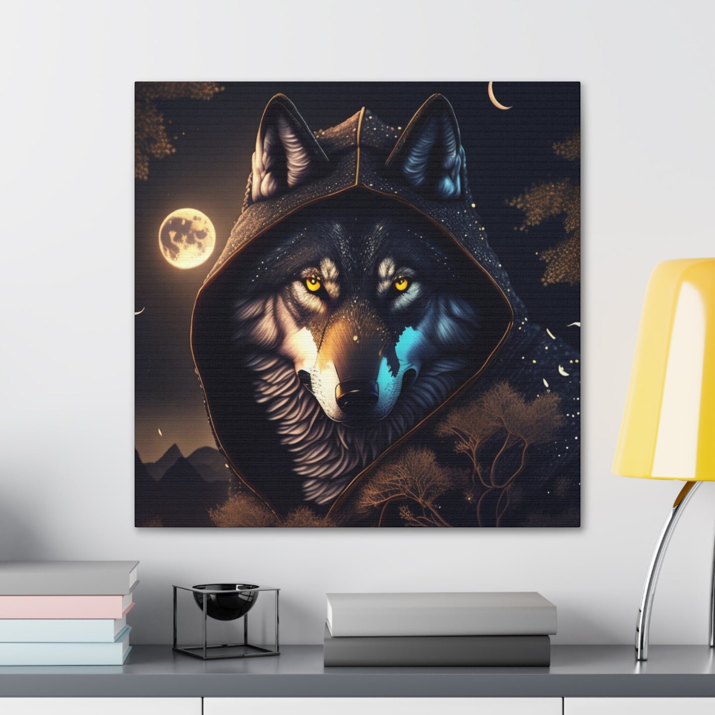 Tales Of A Wolf Mage, Canvas Art, Canvas Print, Wall Decor, Original Art, Unique Gifts