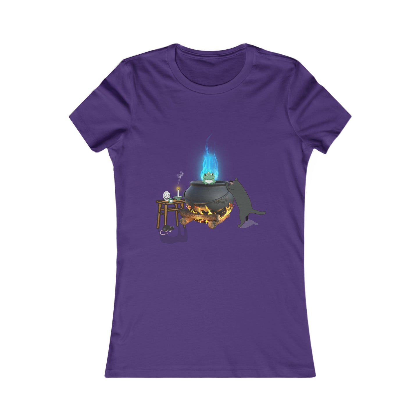 Women's Favorite Tee Witchy Cauldron Halloween Top