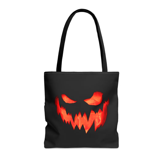 Spooky Pumpkin Face Halloween Candy Tote Bag