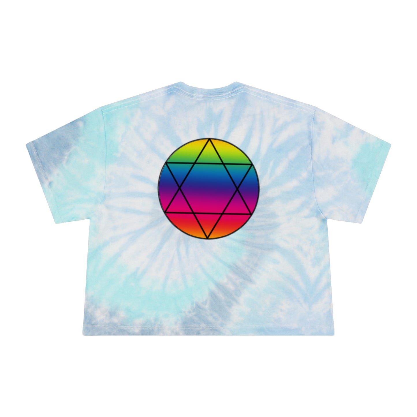 PRIDE Hexagram Women's Tie-Dye Crop Tee