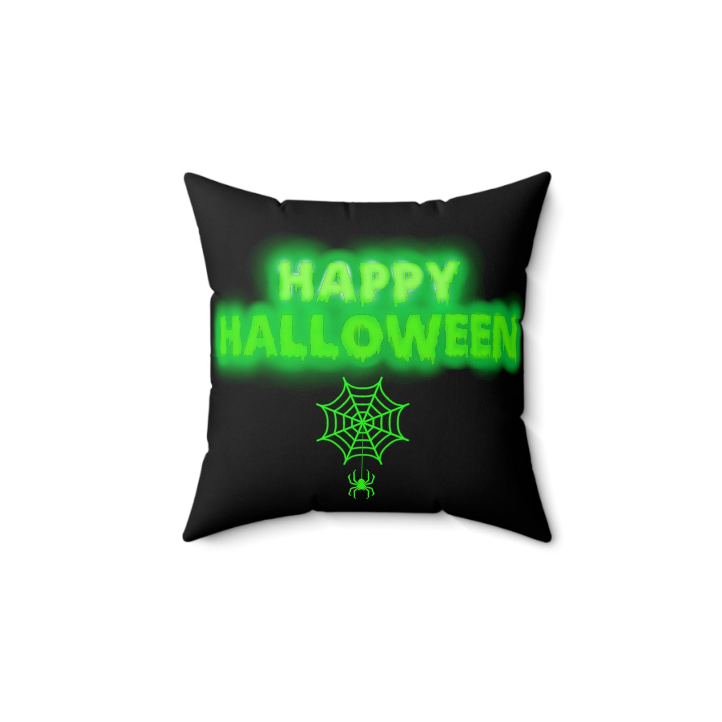 Happy Halloween Spun Polyester Square Pillow