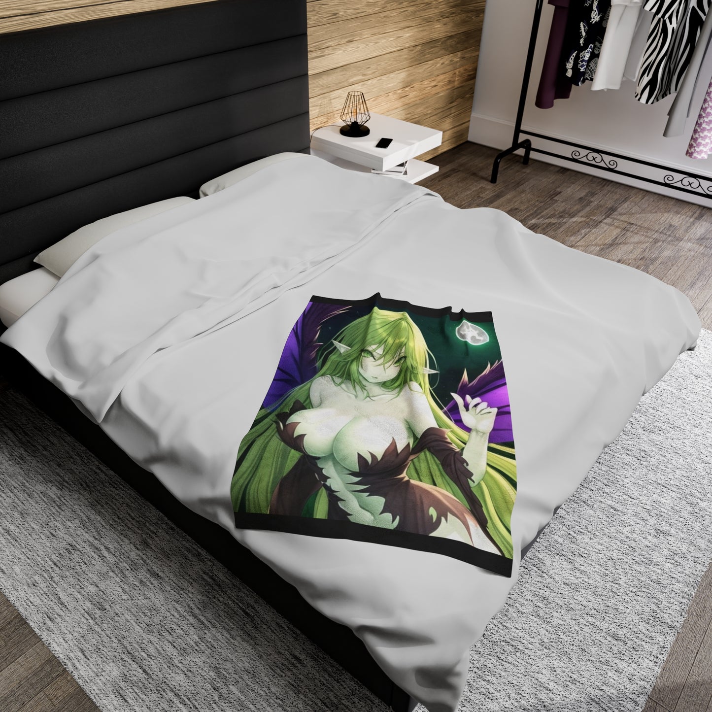 Anime Forest Fairy, Plush Blanket