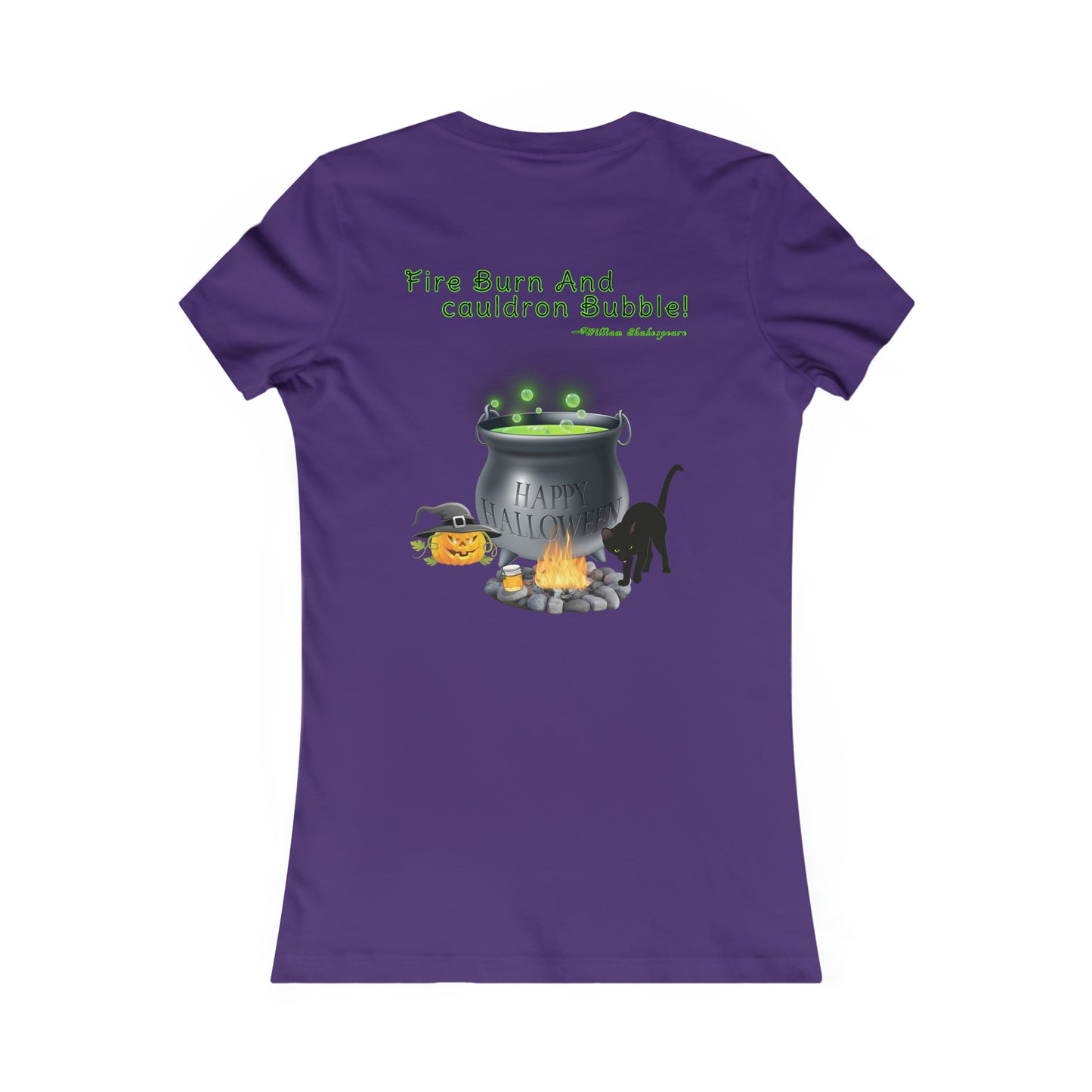 Women's Favorite Tee "Double Double Toil And Trouble" Shakespeare Halloween Top