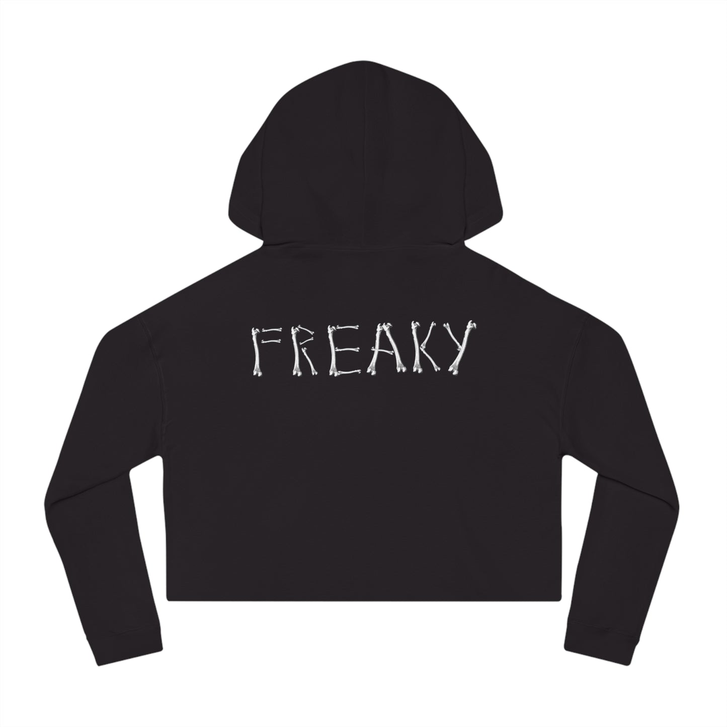 Freaky Bones Womens Cropped Hooded Sweatshirt Halloween