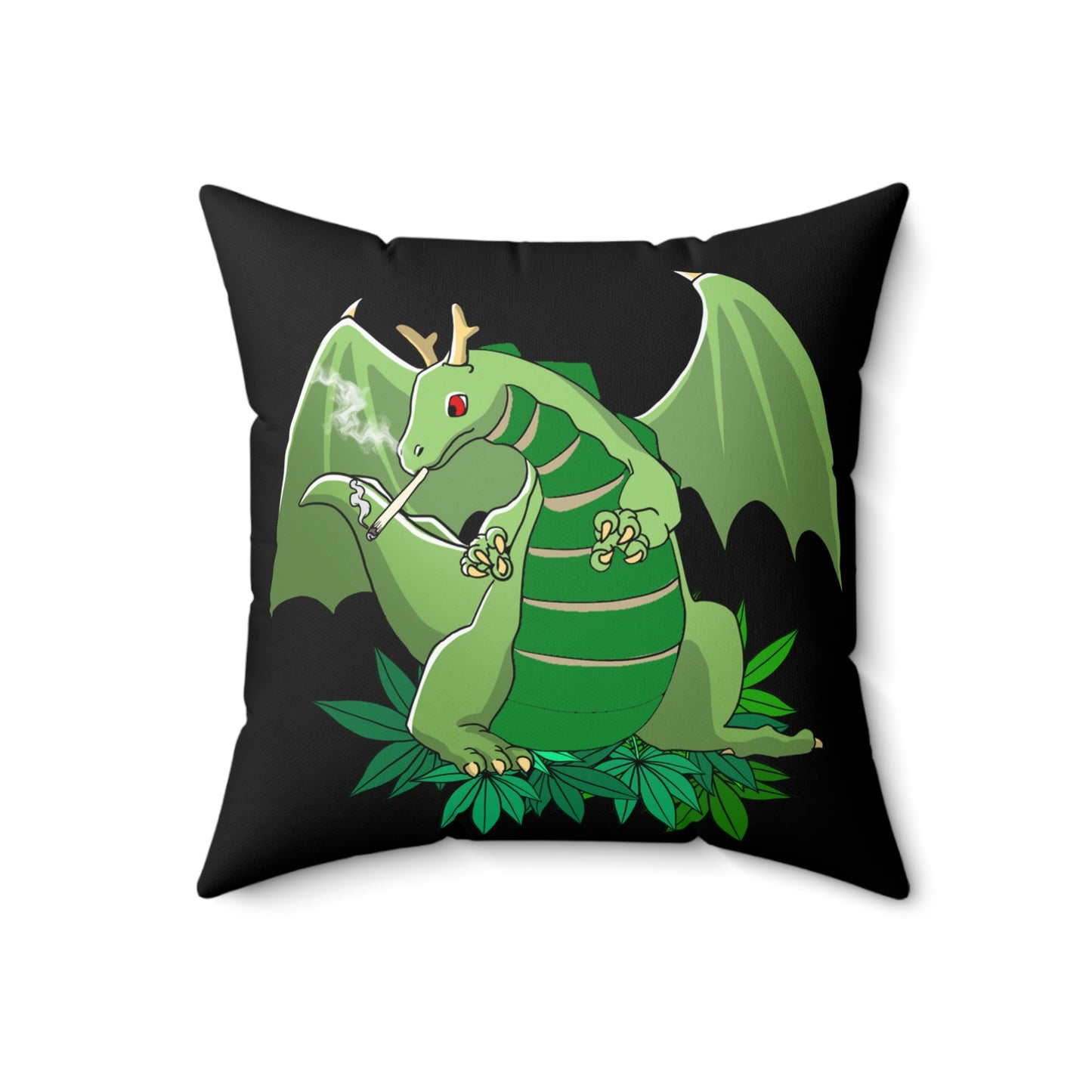 Smokin Dragon, Spun Polyester Square Pillow