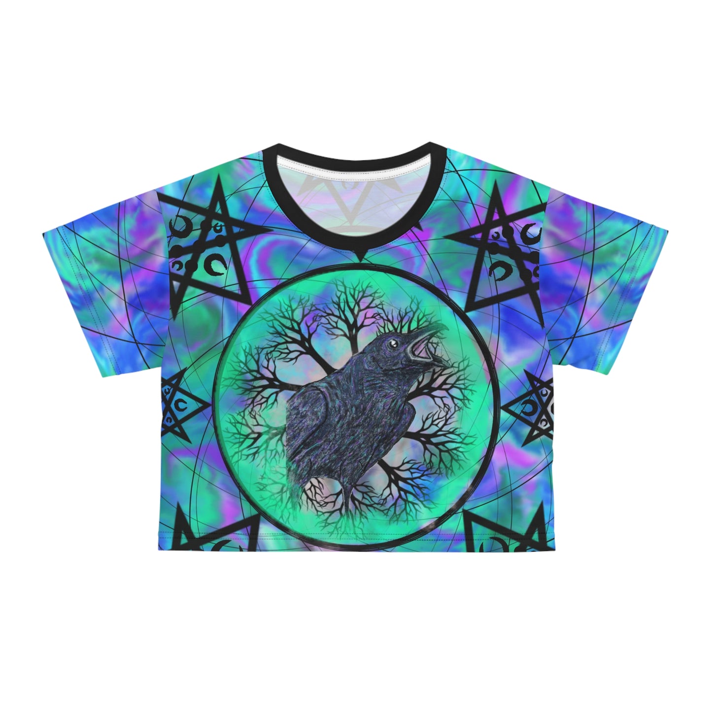 Raven Magick AOP Crop Tee