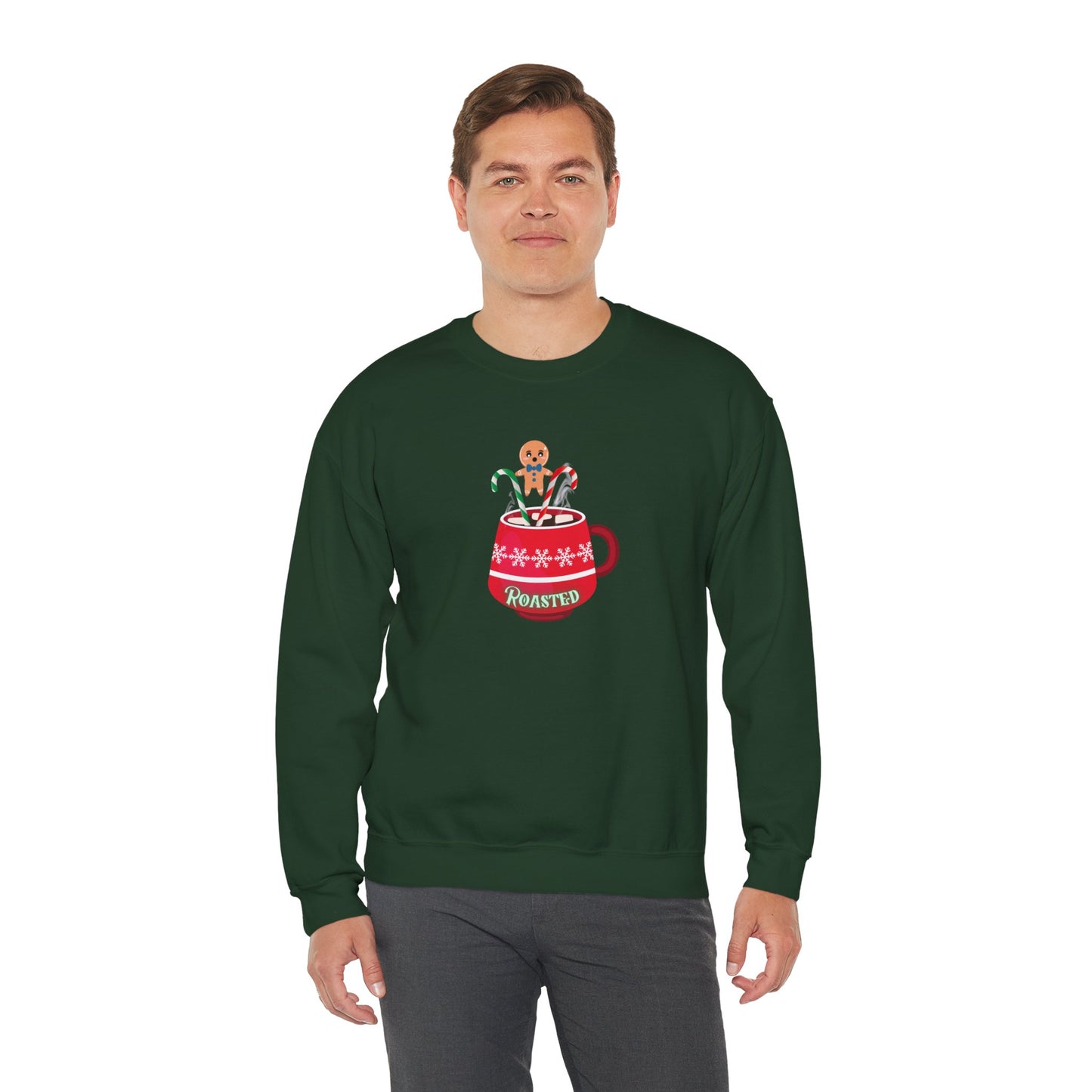 Gingerbread Funny Christmas Sweatshirt Gift, Unisex, Mens, Women, Adult Holiday Shirt. Minimal Merry Xmas Co Hoodie, Coffee Lover Gift