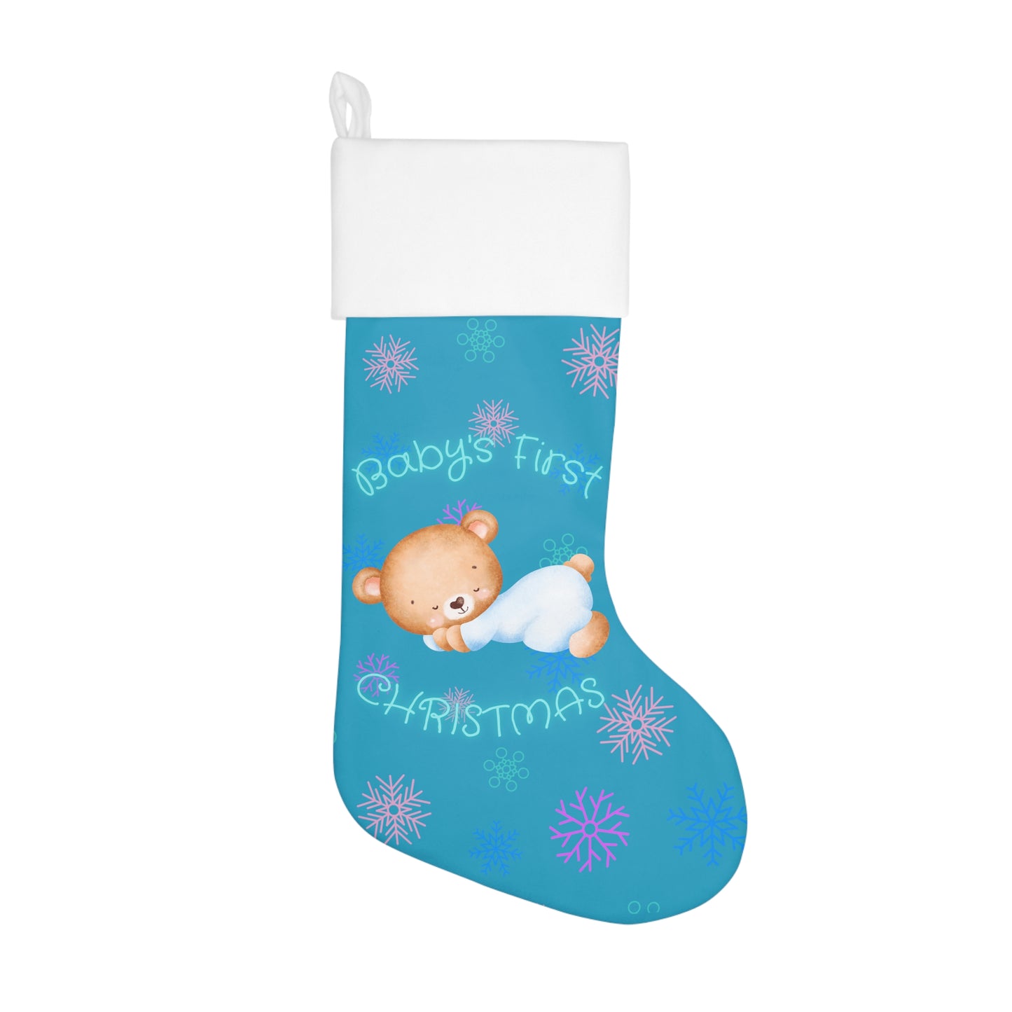 Baby's First Christmas Stocking For Baby Boy