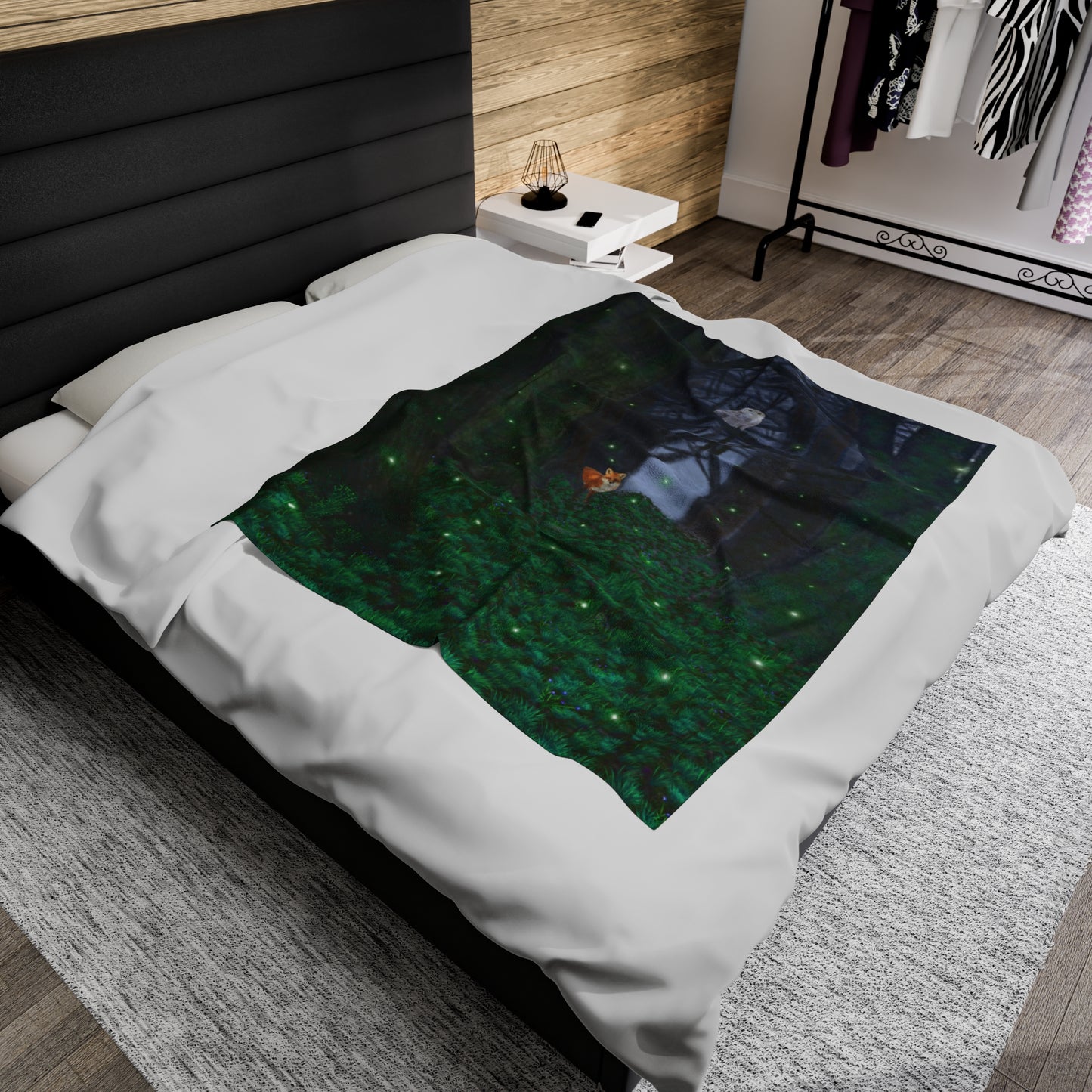 Mystic Forest Velveteen Plush Blanket