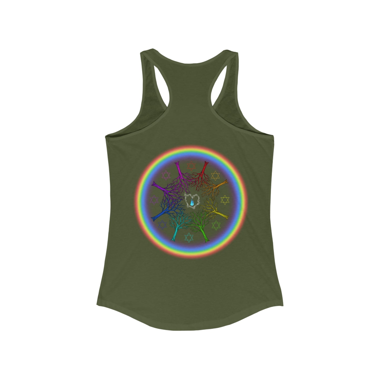 Rainbow Roots PRIDE Women's Ideal Racerback Tank