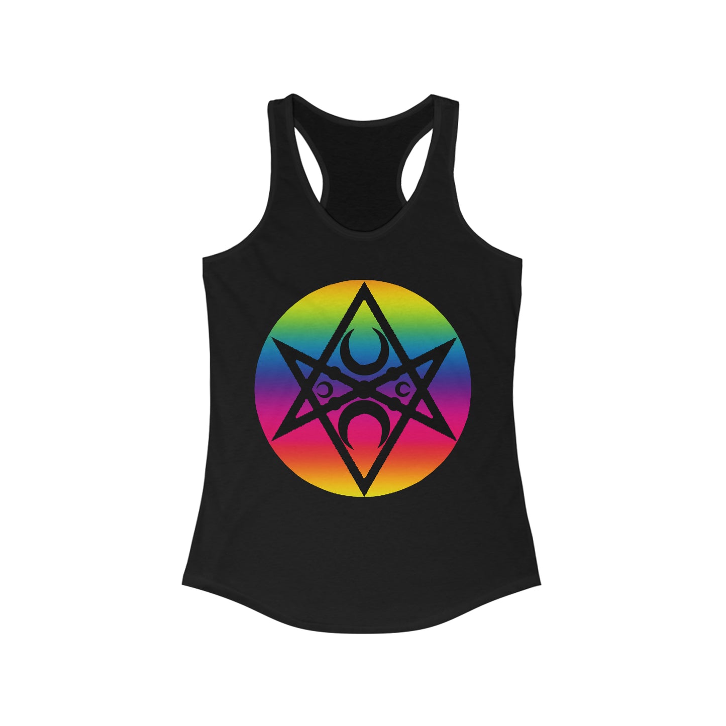 PRIDE Unicursal Moon Hexagram Women's Ideal Racerback Tank