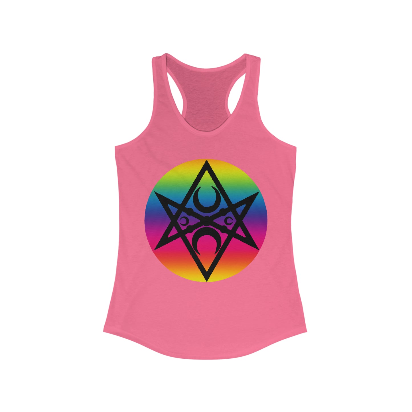 PRIDE Unicursal Moon Hexagram Women's Ideal Racerback Tank