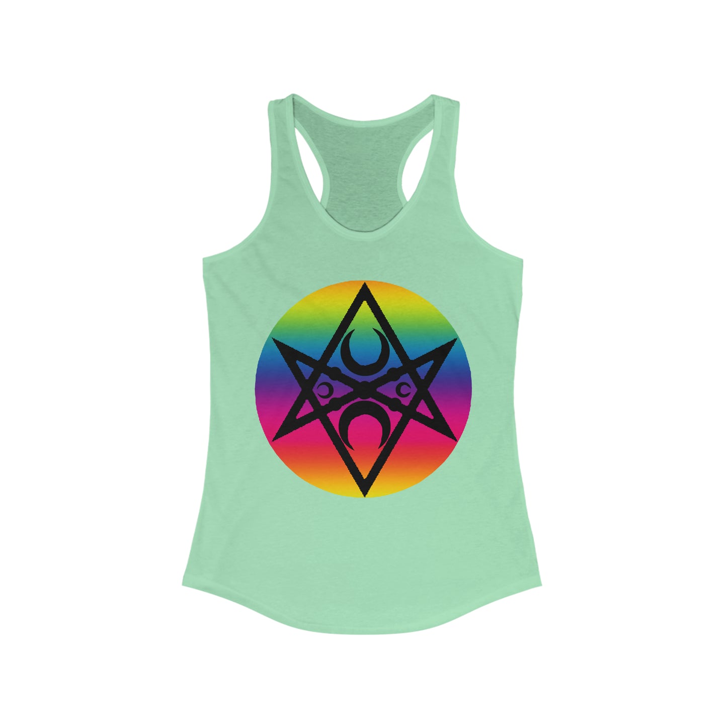 PRIDE Unicursal Moon Hexagram Women's Ideal Racerback Tank