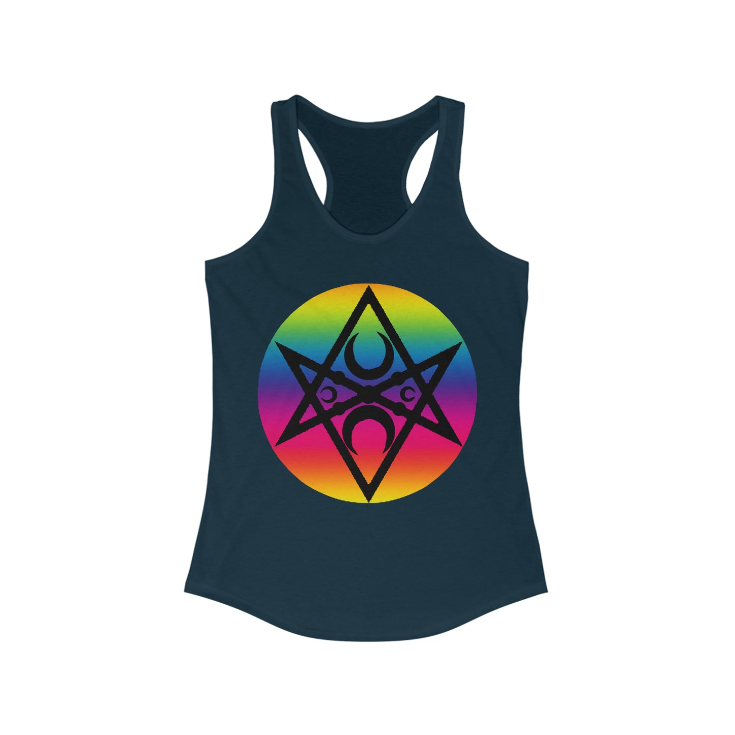 PRIDE Unicursal Moon Hexagram Women's Ideal Racerback Tank