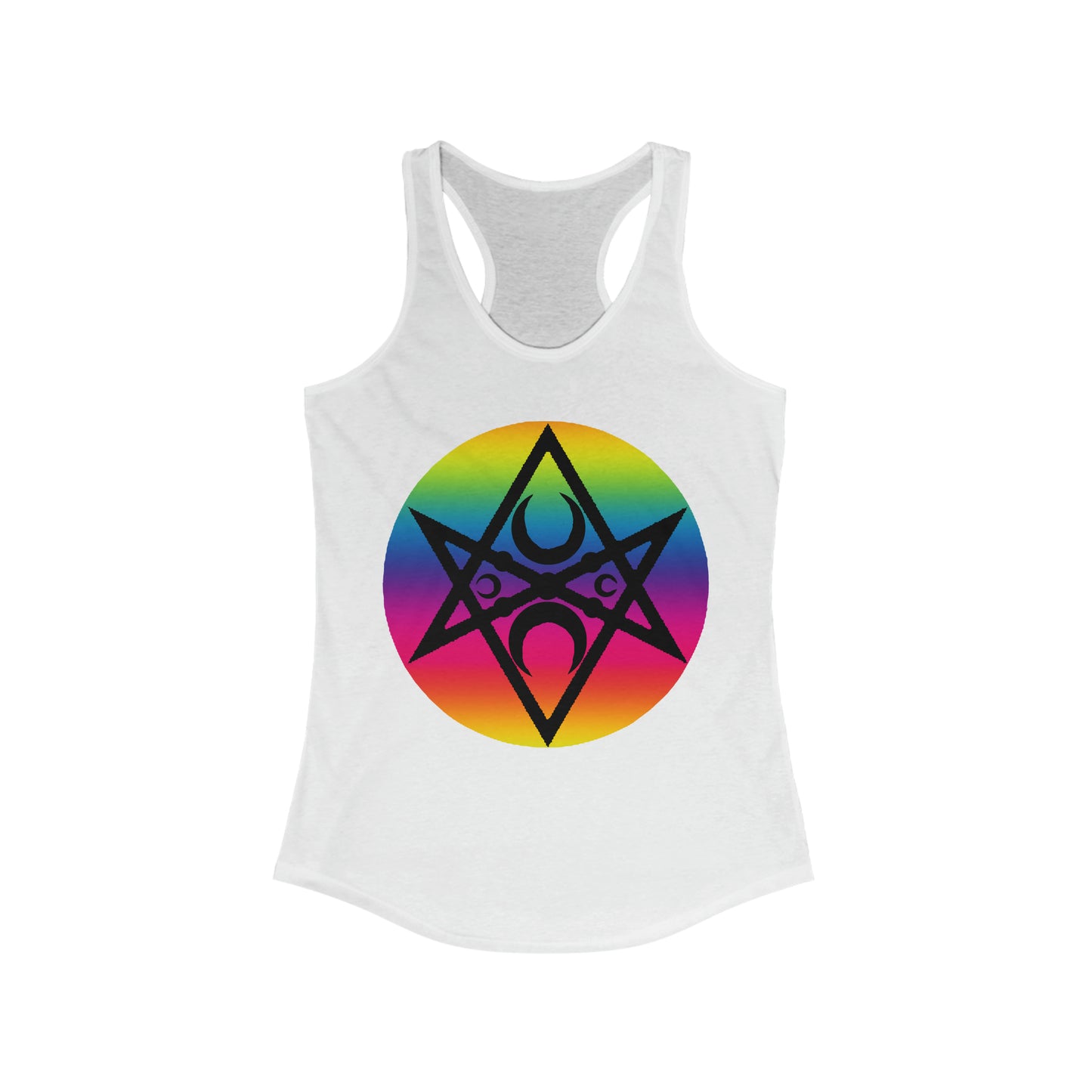 PRIDE Unicursal Moon Hexagram Women's Ideal Racerback Tank