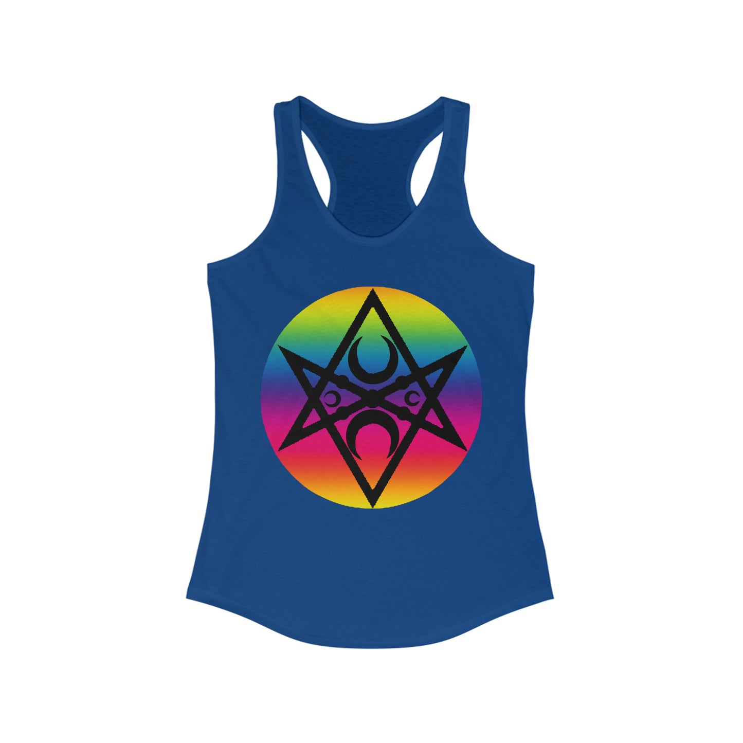 PRIDE Unicursal Moon Hexagram Women's Ideal Racerback Tank