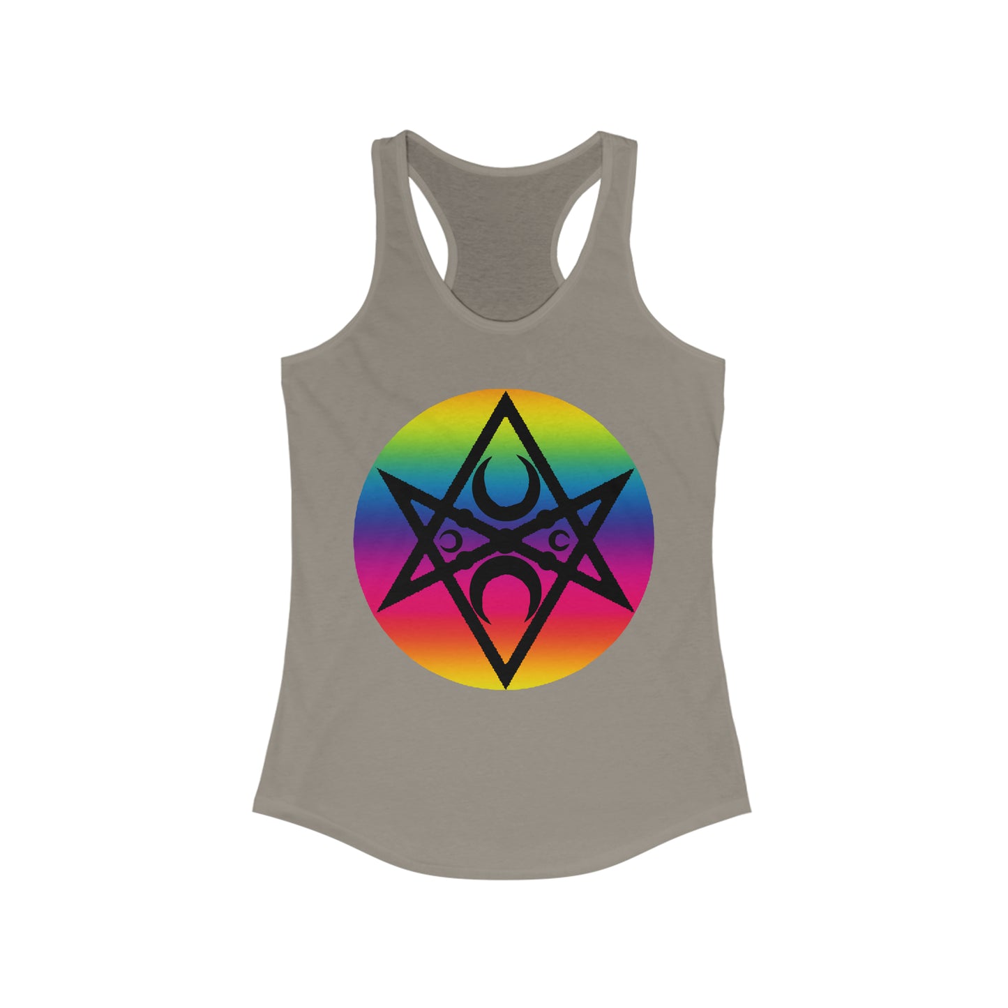 PRIDE Unicursal Moon Hexagram Women's Ideal Racerback Tank