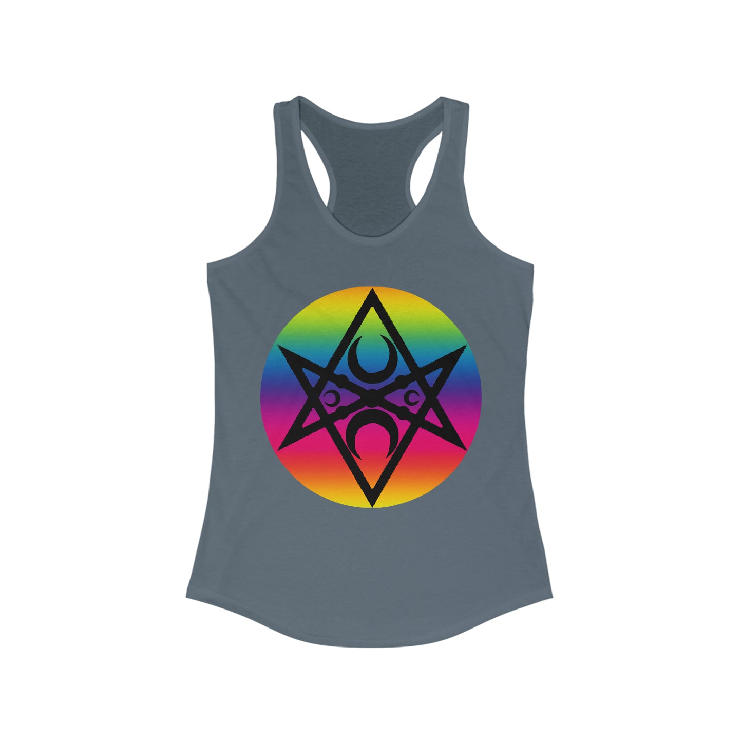 PRIDE Unicursal Moon Hexagram Women's Ideal Racerback Tank