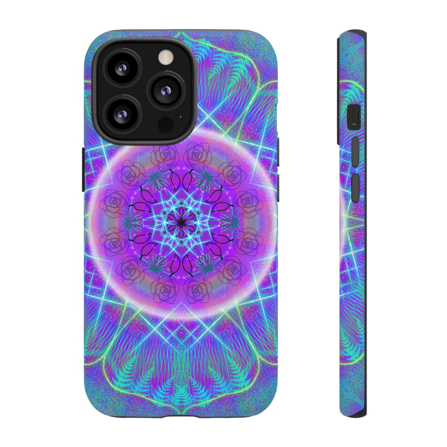 Psychedelic Mandala Protective Phone Case, Samsung, iPhone, Pixel, all sizes