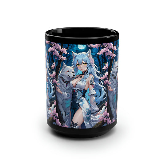 Wolf Moon Goddess, Mug 15oz