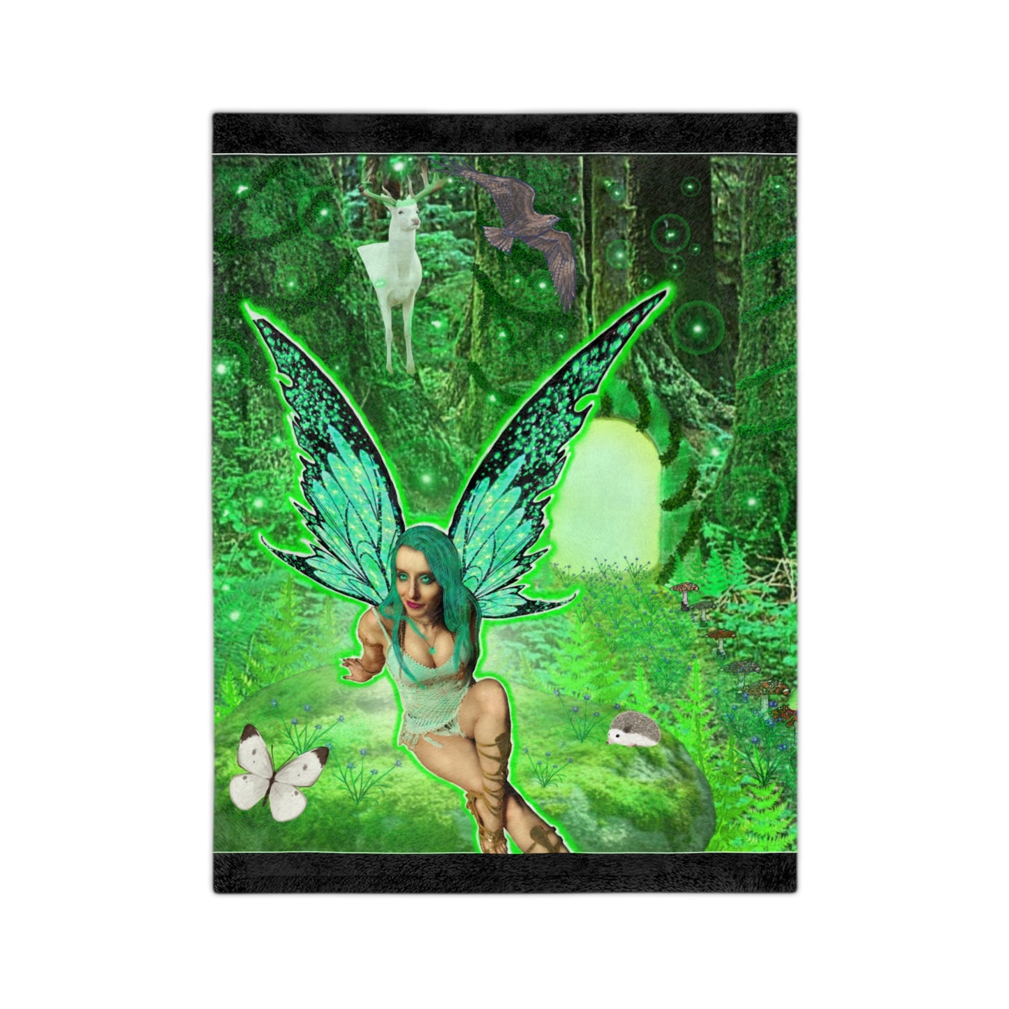 Mystic Forest Fairy Velveteen Minky Blanket