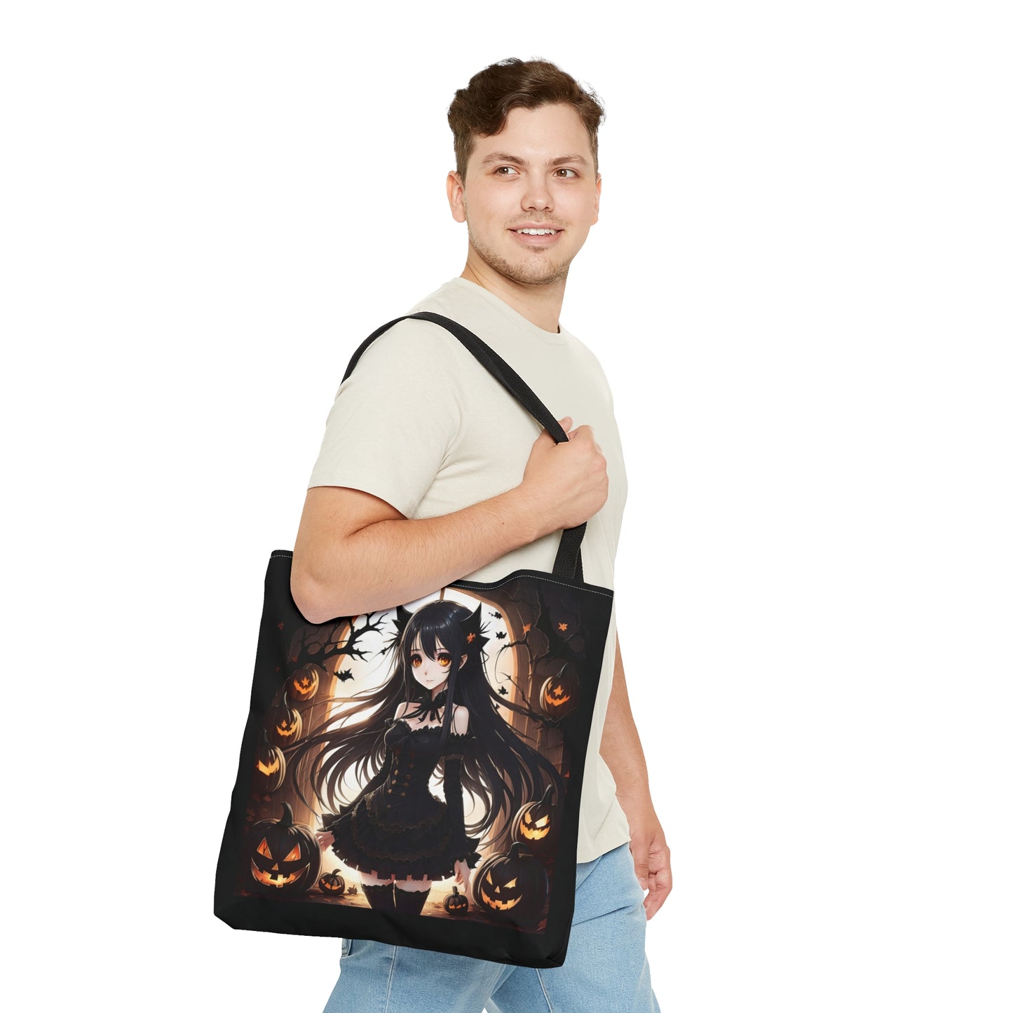 Anime Halloween Girl, Halloween Candy Tote Bag, Laptop Bag, Shoulder Bag