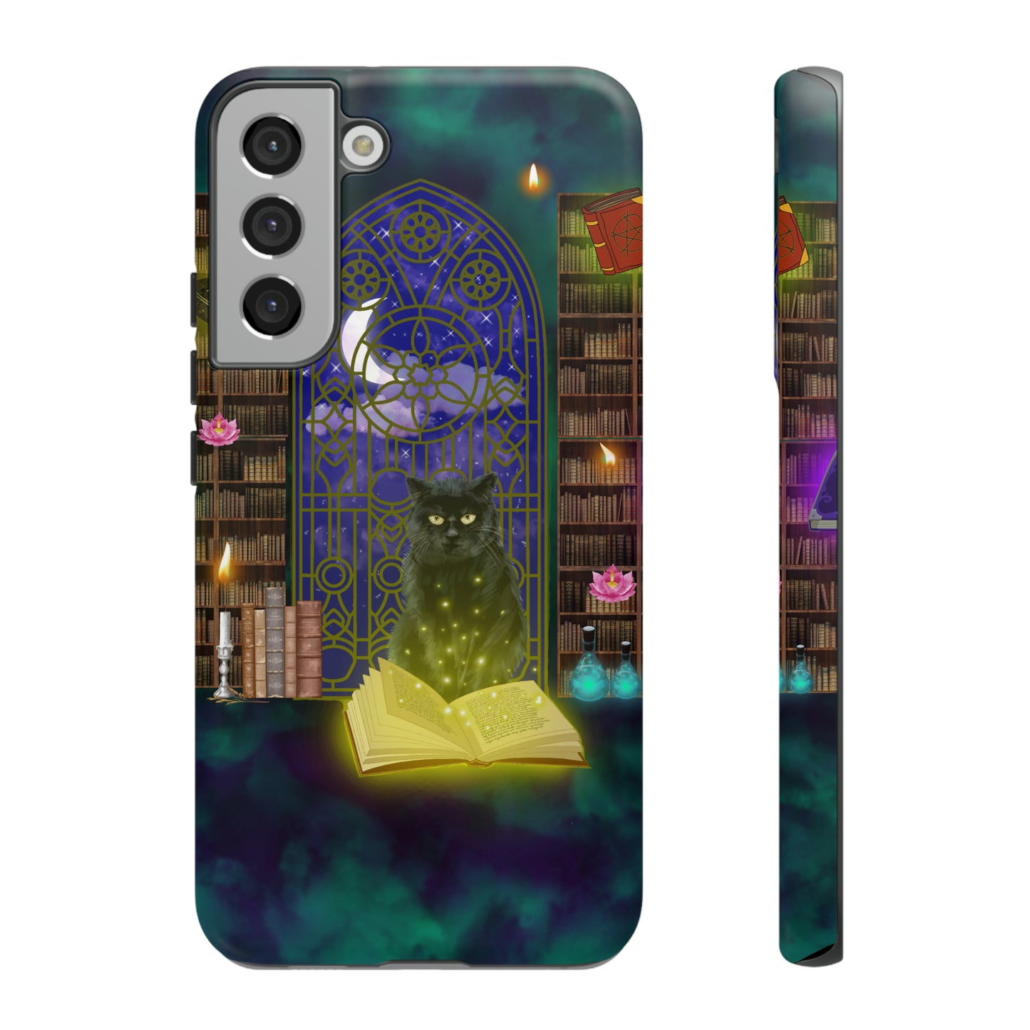 Mystic Cat Protective Phone Case, Samsung, iPhone, Pixel, all sizes