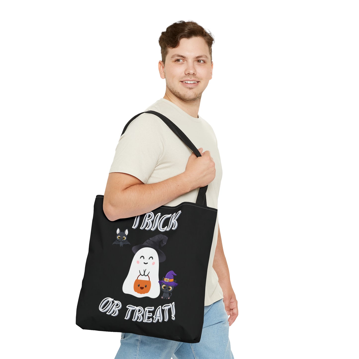 Trick Or Treat Ghost Halloween Candy Tote Bag