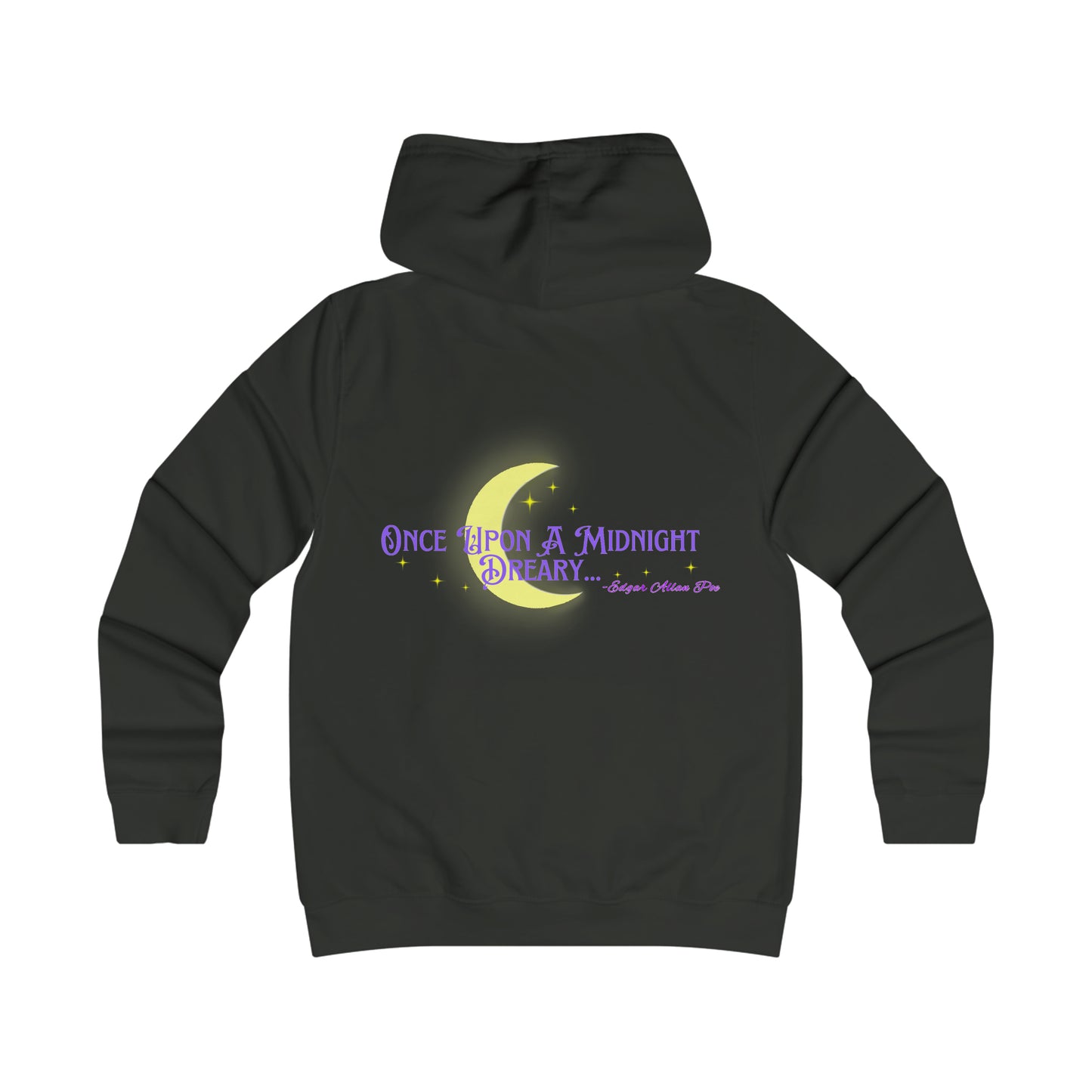 Girlie College Hoodie Edgar Allan Poe Raven Top