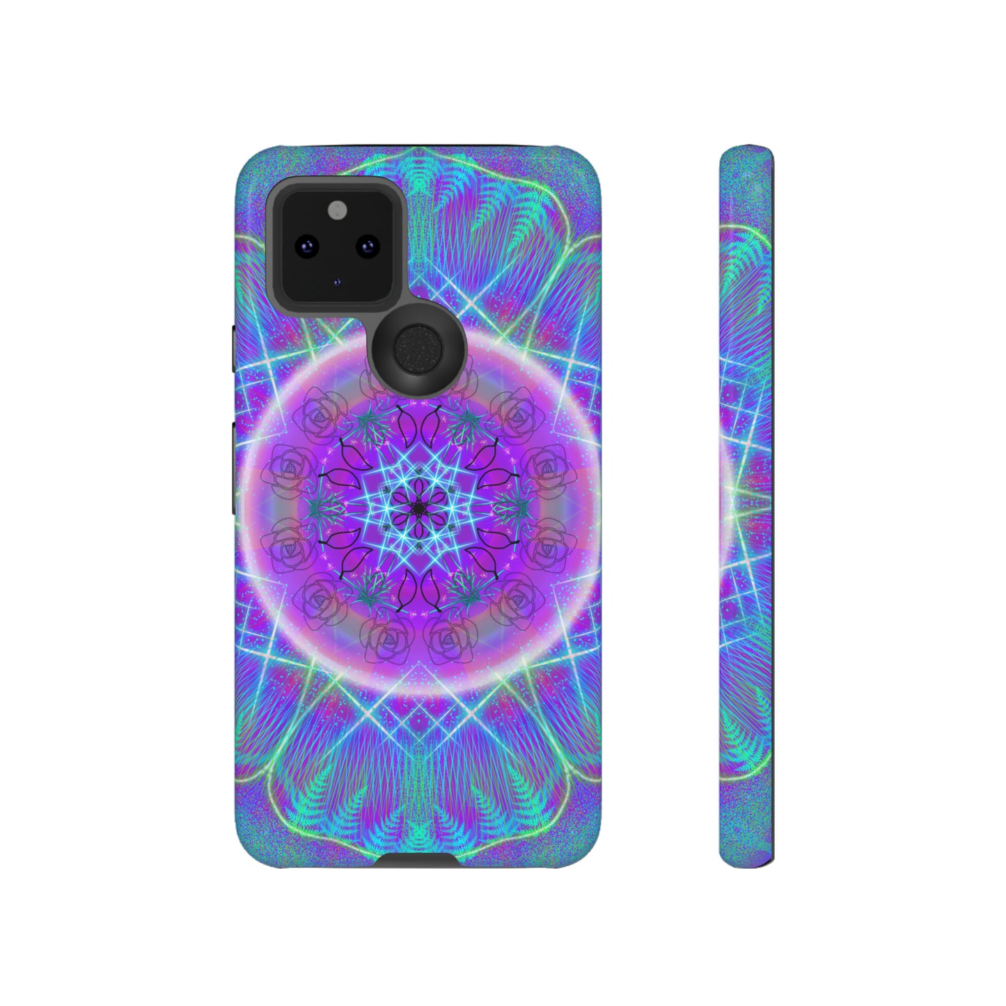 Psychedelic Mandala Protective Phone Case, Samsung, iPhone, Pixel, all sizes