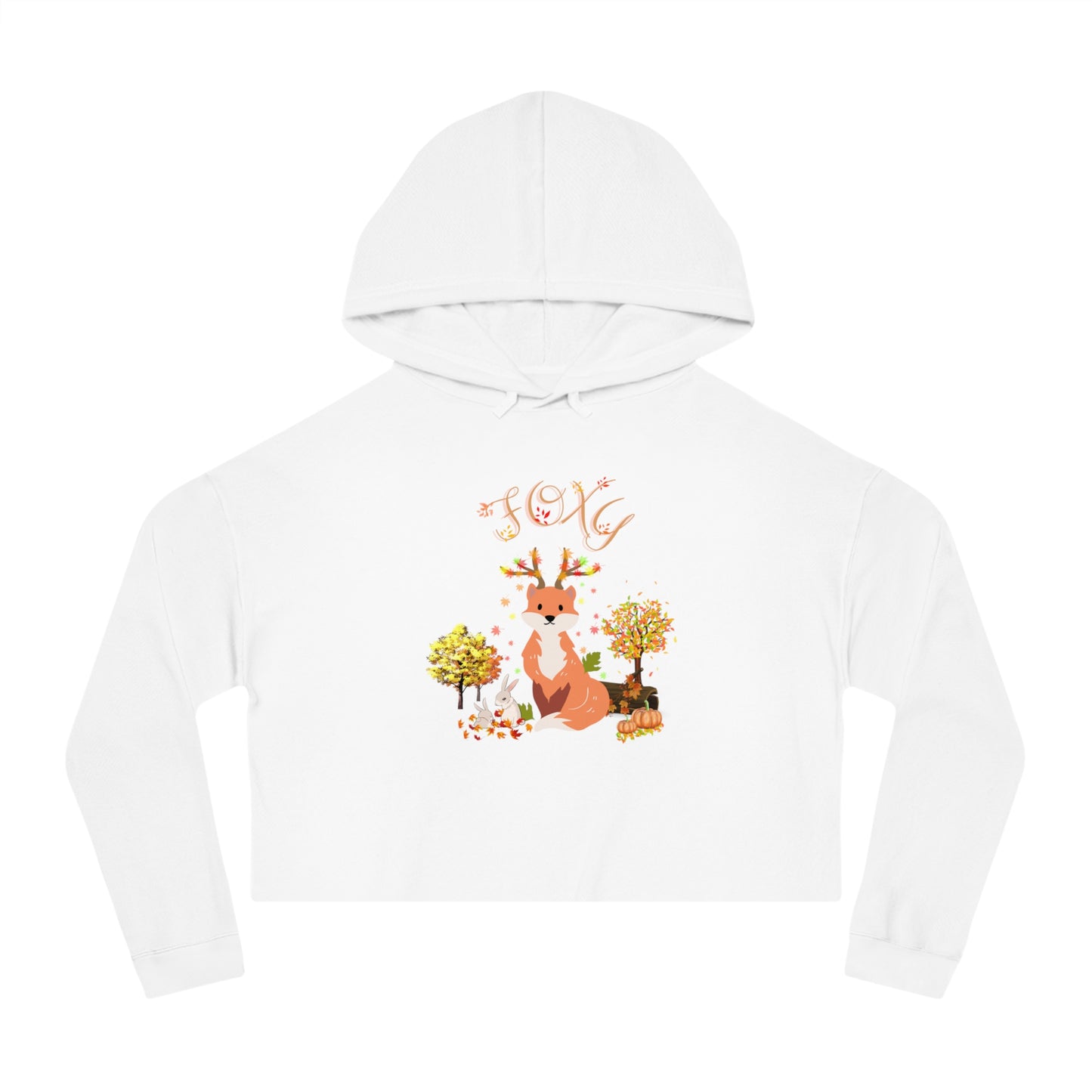 Foxy Fall Women’s Cropped Hooded Sweatshirt