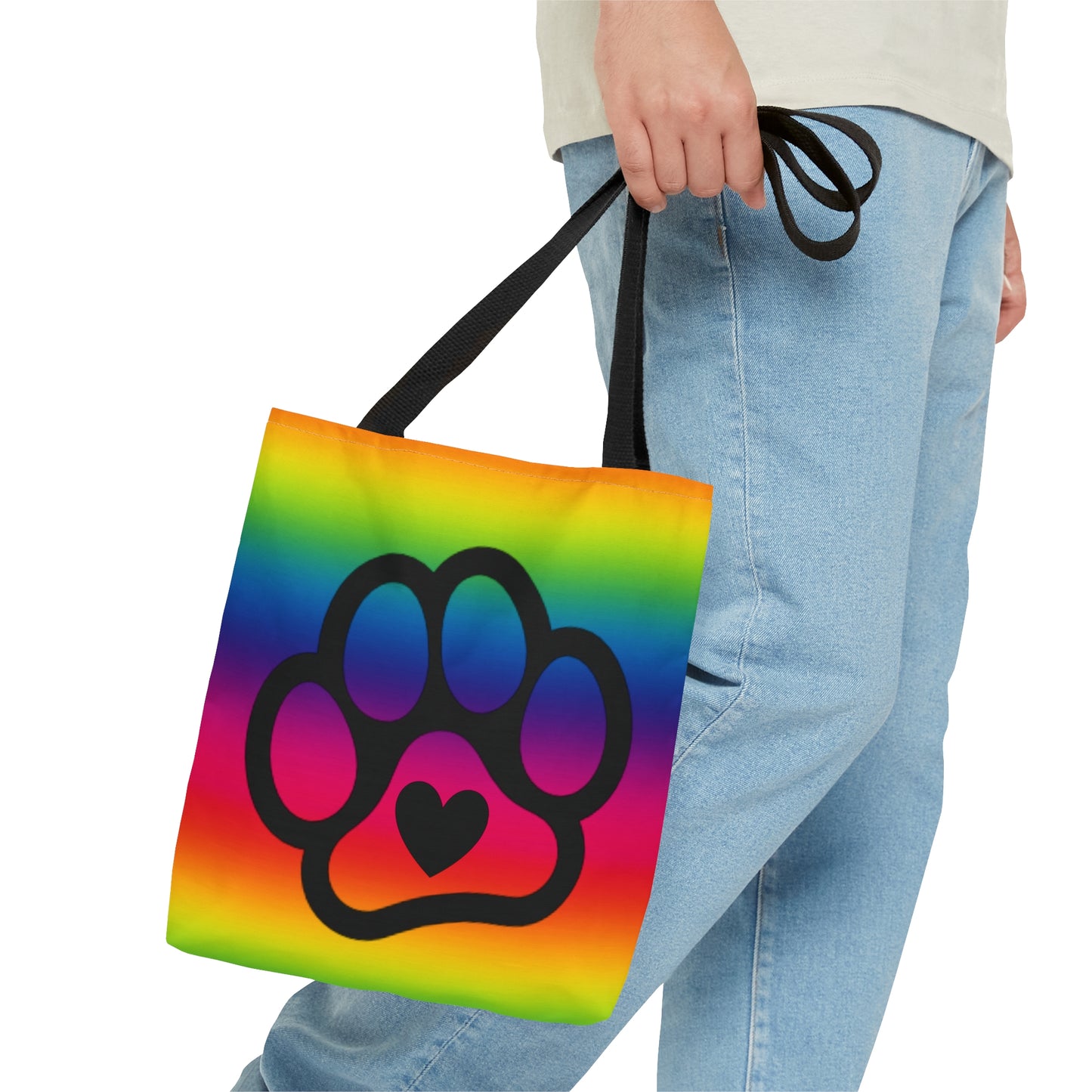 PRIDE Paw Print Tote Bag