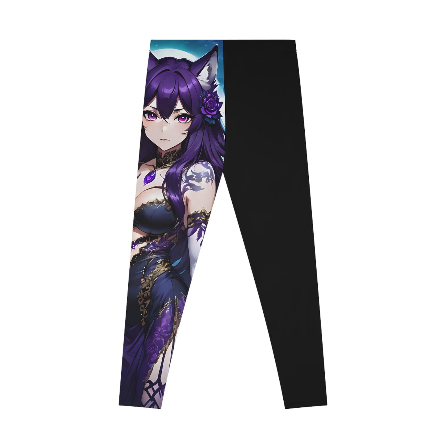 Amethyst Wolf Deity, Black Leggings, Anime