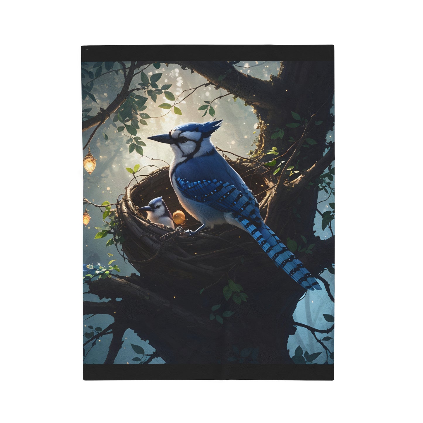 Bluejay Nest, Plush Blanket