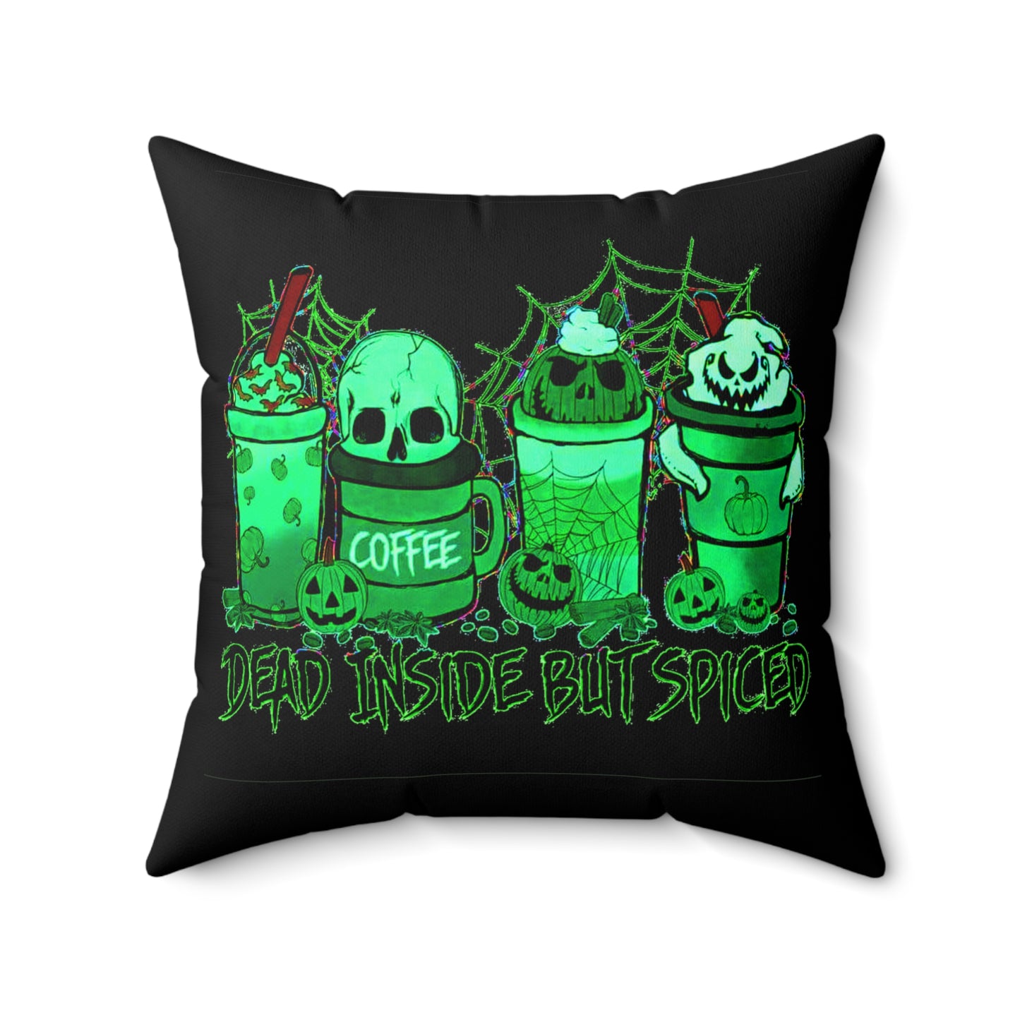 Dead Inside,  Halloween, Spun Polyester Square Pillow