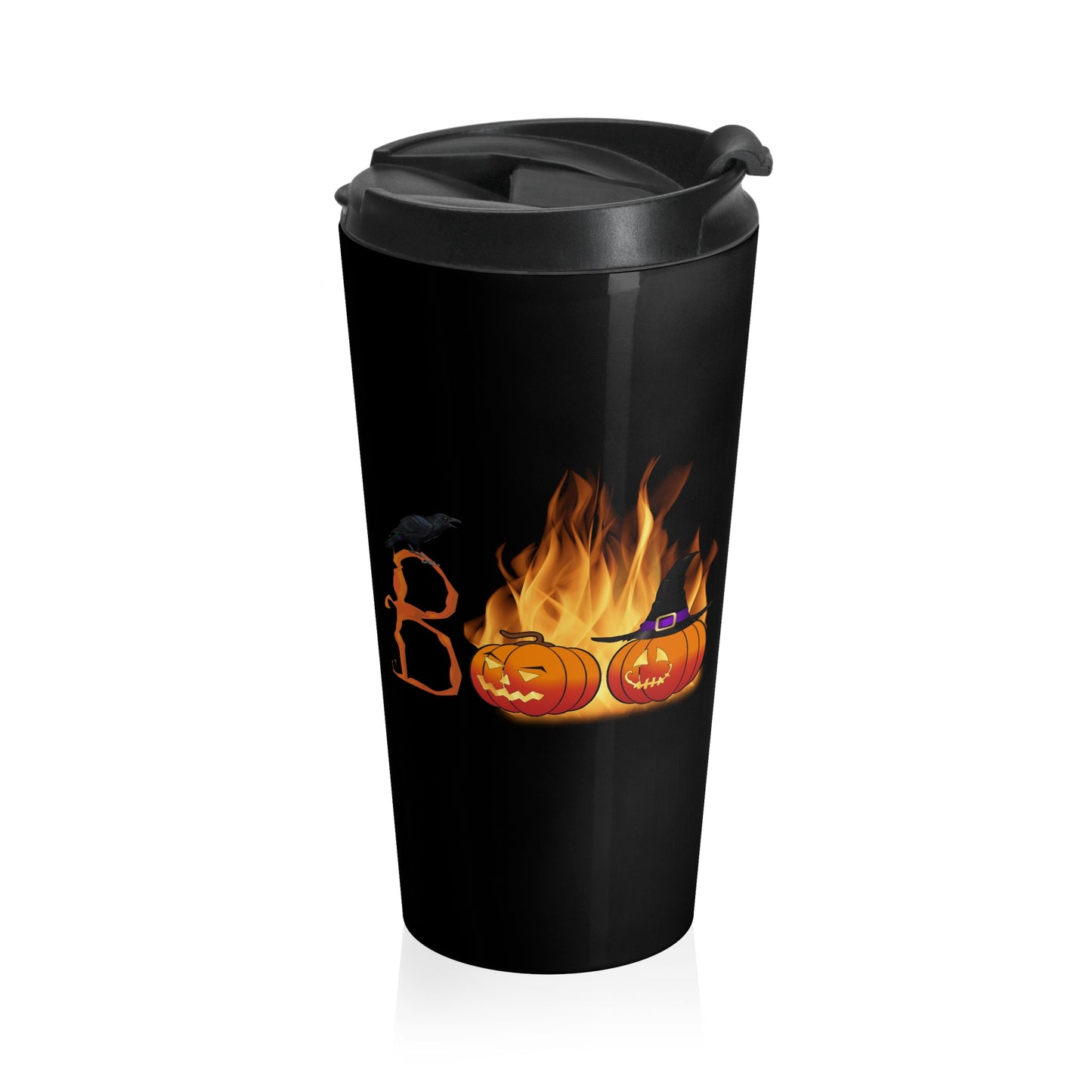 Stainless Steel "BOO" Halloween Travel Mug with Insert