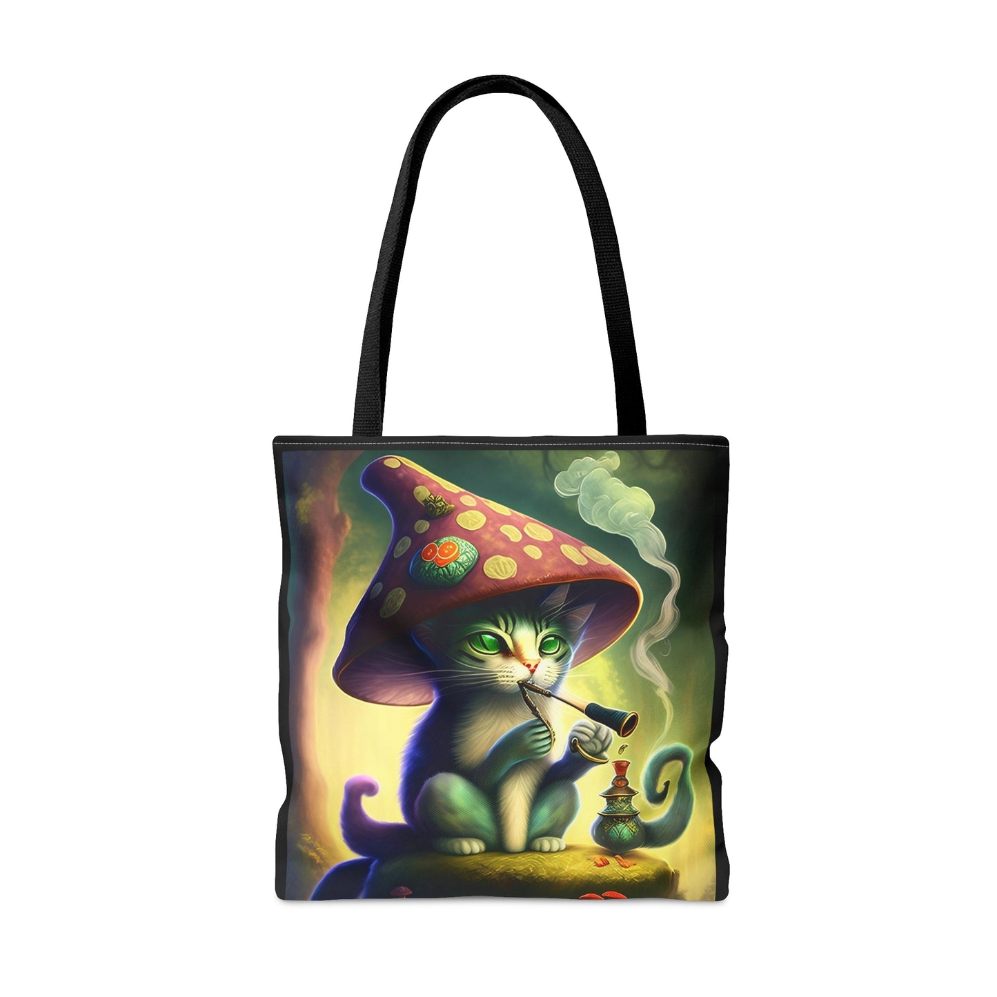 Fae Mushroom Cat,Tote Bag