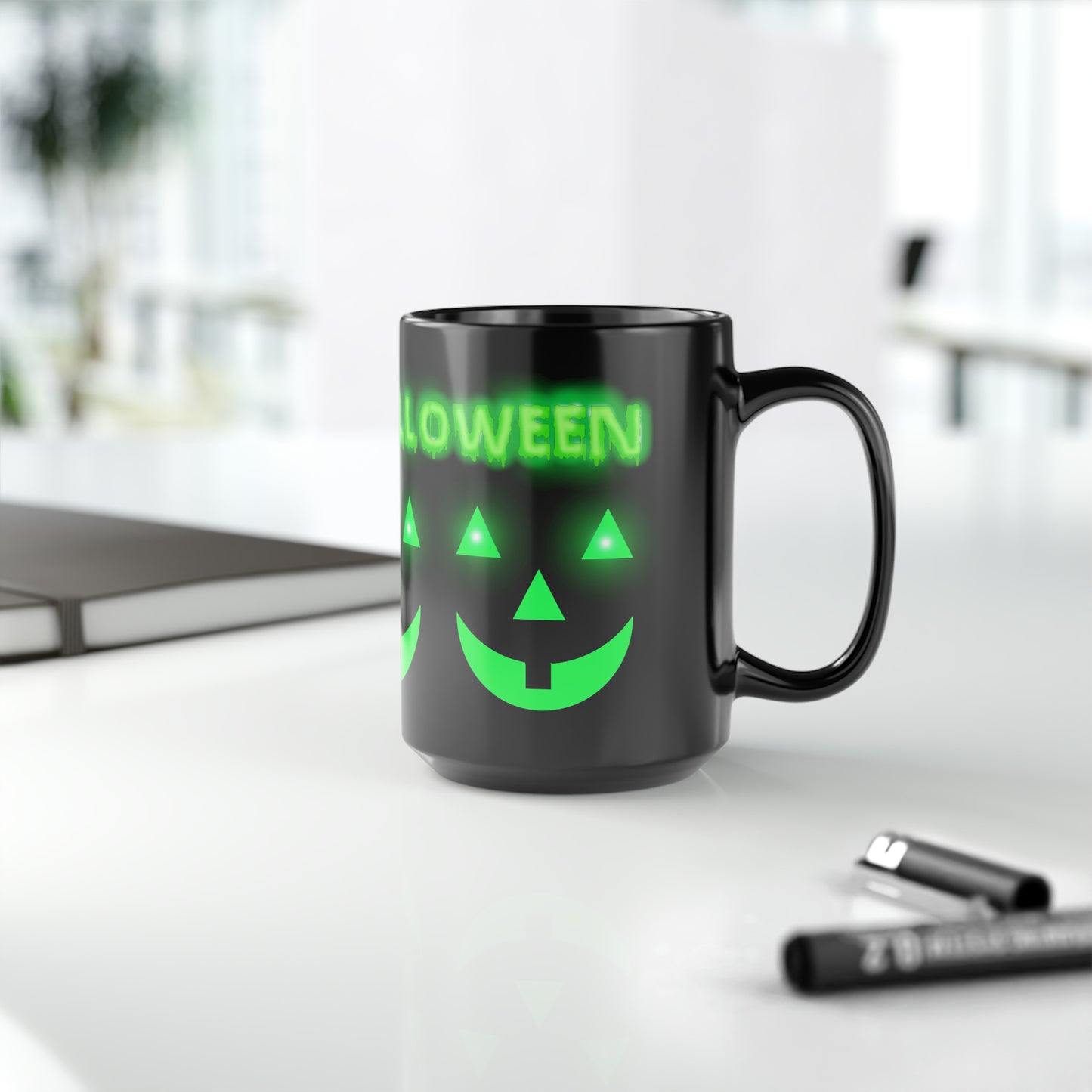 Happy Halloween Black Mug, 15oz