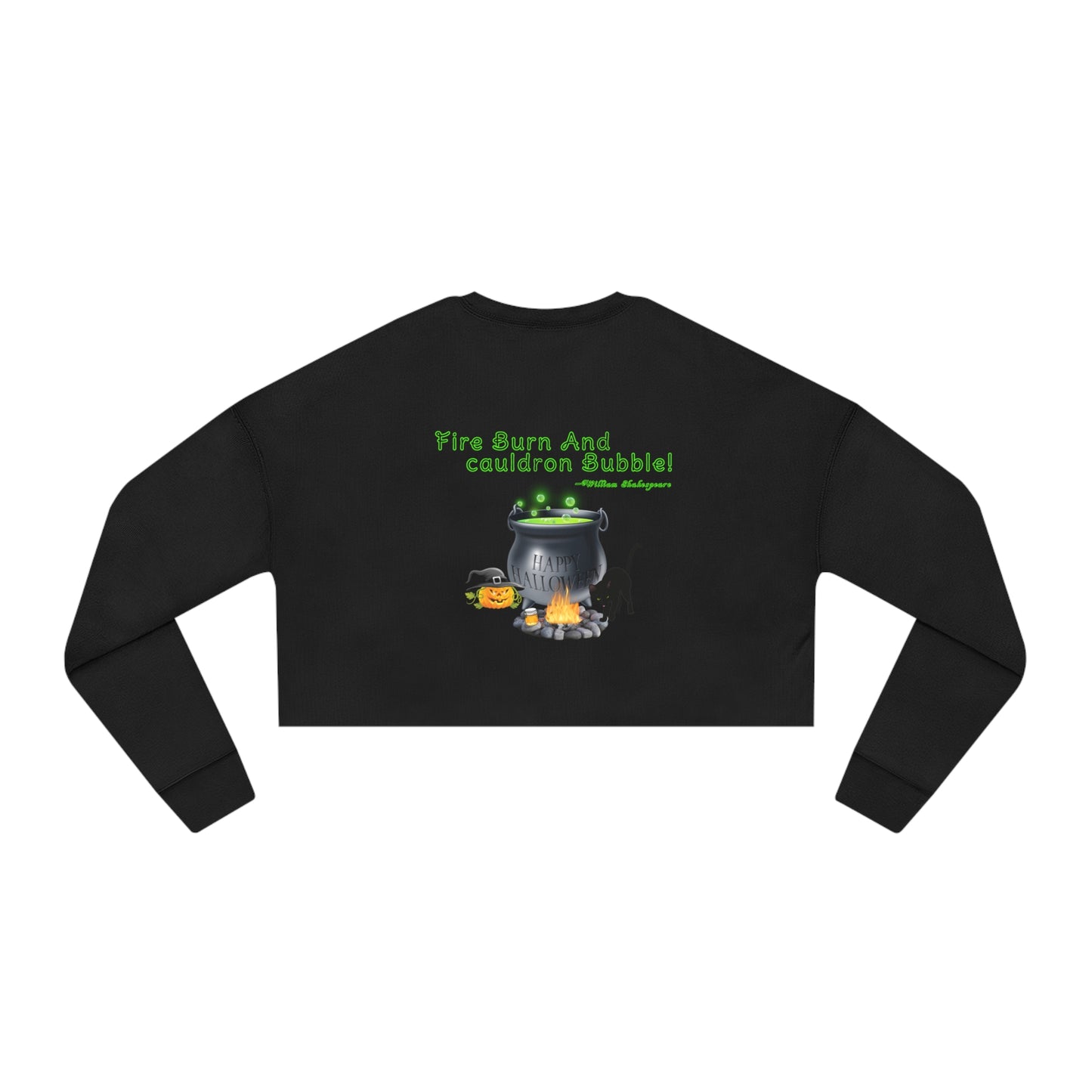 Women's Cropped Sweatshirt "Double Toil And Trouble" Top