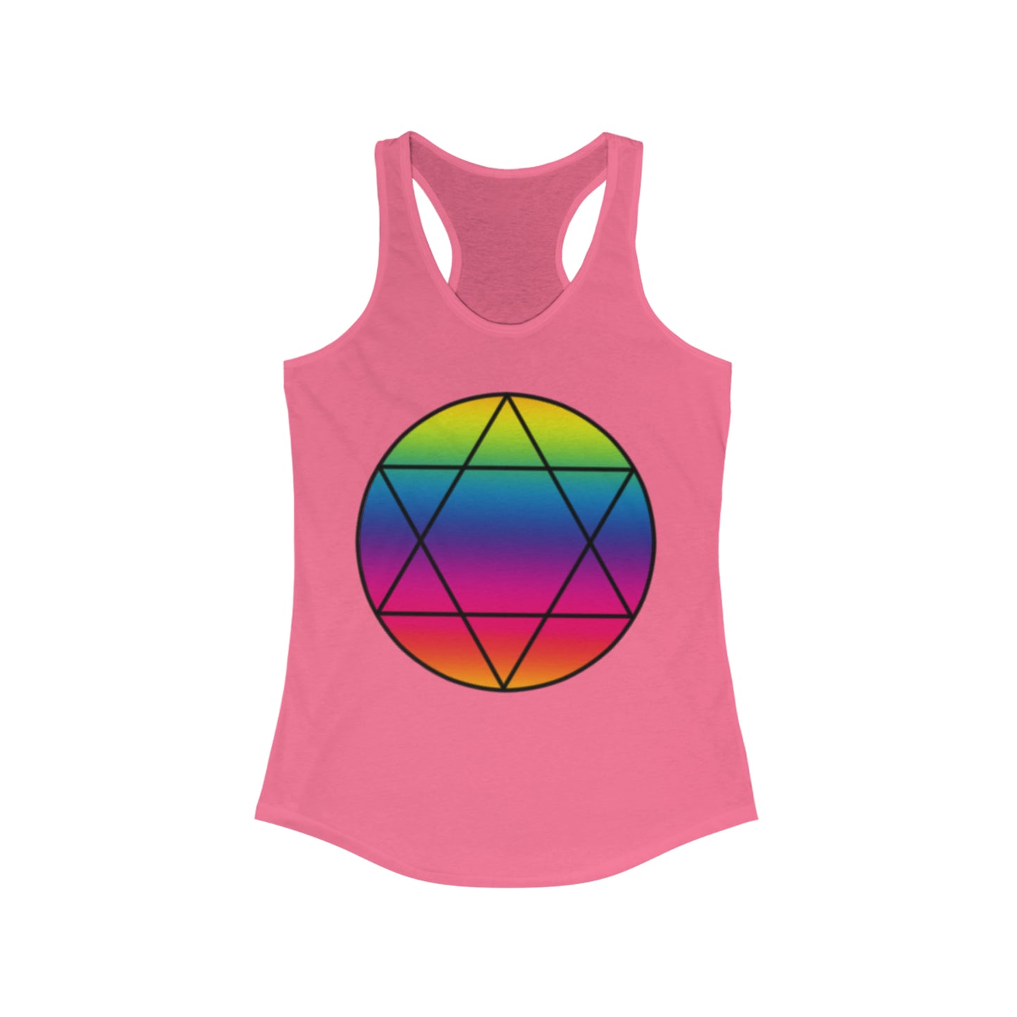 PRIDE Hexagram  Women's Ideal Racerback Tank