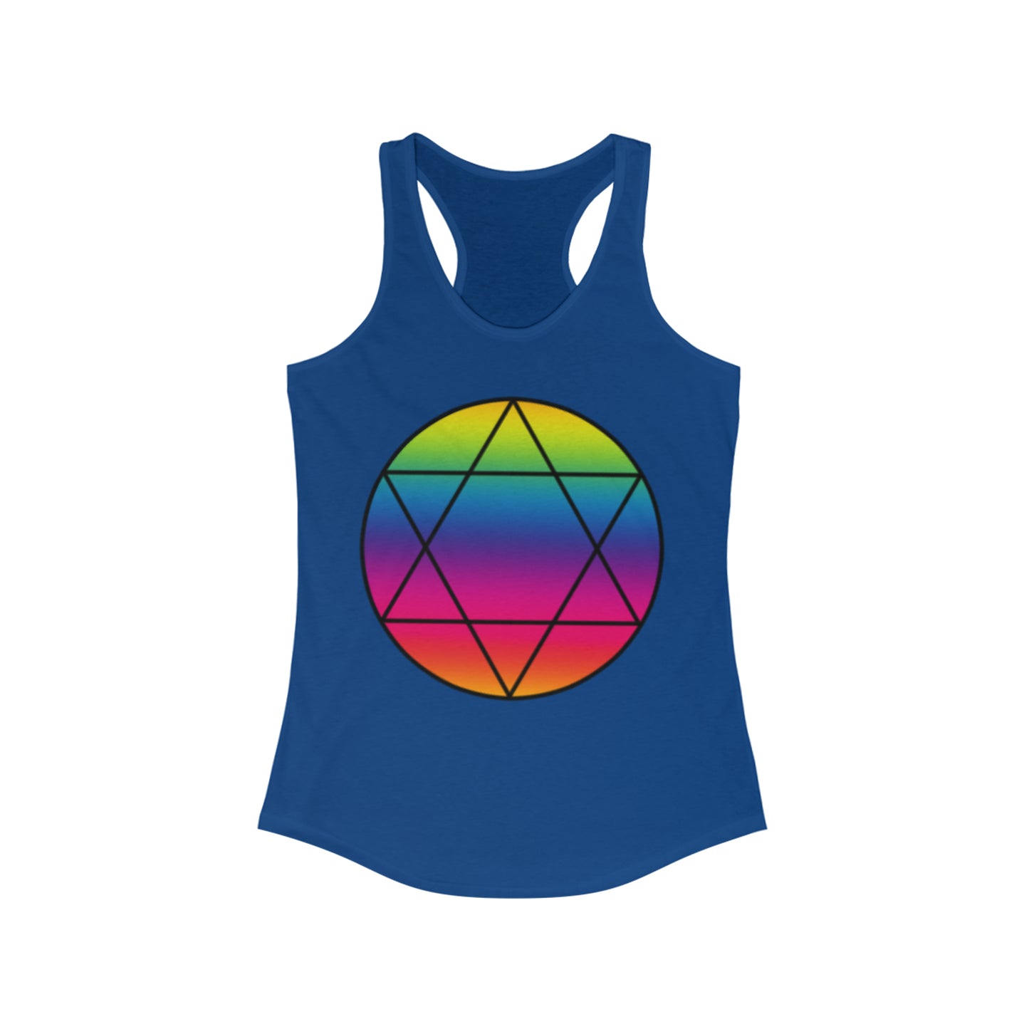 PRIDE Hexagram  Women's Ideal Racerback Tank