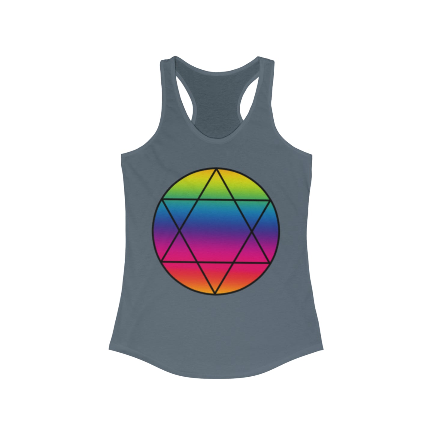 PRIDE Hexagram  Women's Ideal Racerback Tank