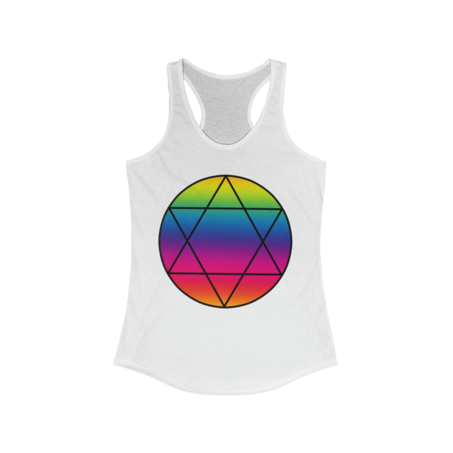 PRIDE Hexagram  Women's Ideal Racerback Tank