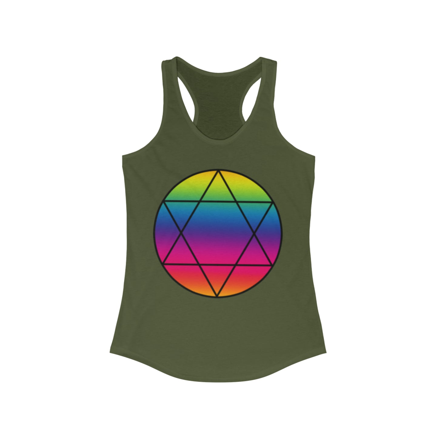 PRIDE Hexagram  Women's Ideal Racerback Tank