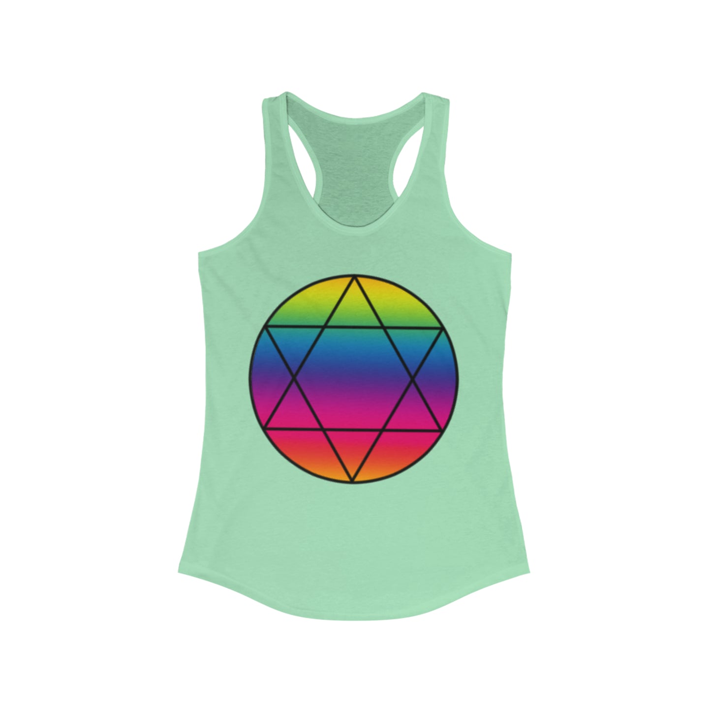 PRIDE Hexagram  Women's Ideal Racerback Tank